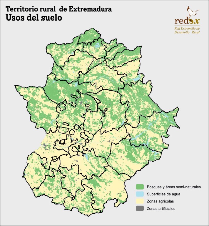 Territorio rural de Extremadura - Usos de suelo