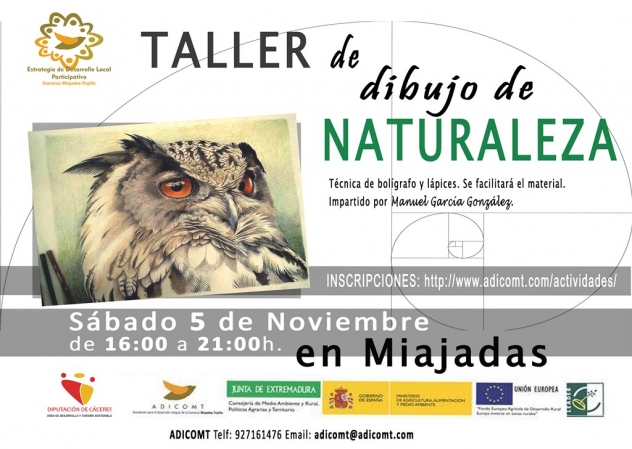 ADICOMT organiza Talleres de Dibujo de Naturaleza en Miajadas y Trujillo