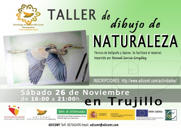 ADICOMT organiza Talleres de Dibujo de Naturaleza en Miajadas y Trujillo