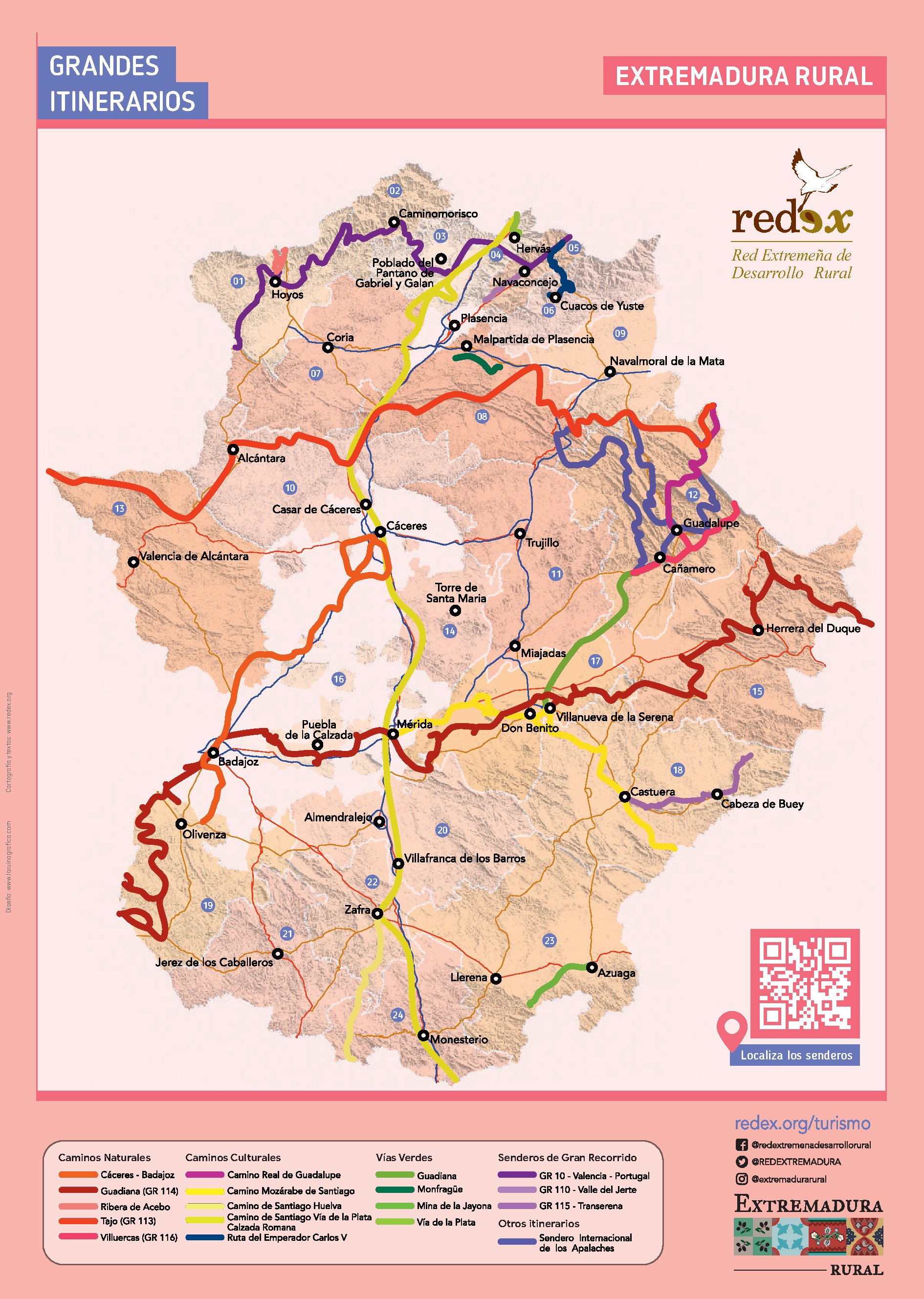 Grandes itinerarios por Extremadura Rural